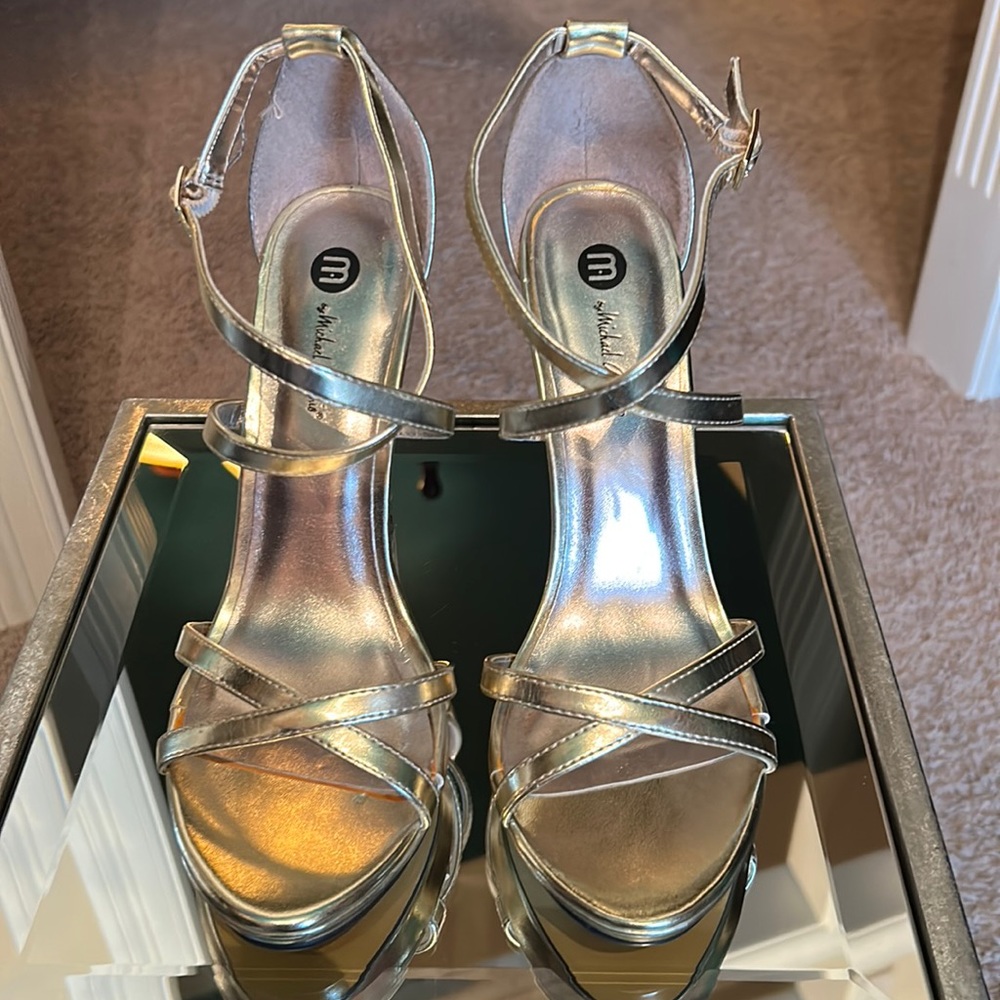 Gold Strappy Heels